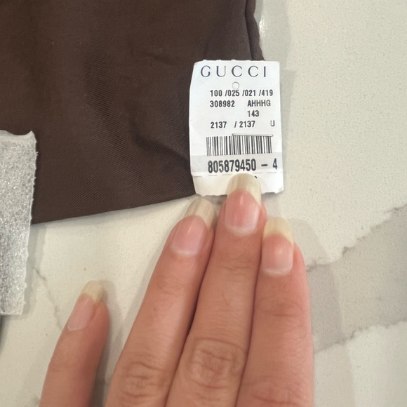 Classic Gucci Suede Leather Soho Medium in Taupe color. - Picture 12 of 16